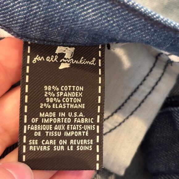 7 for all Mankind Women's Lowrise bootcut rhinestone pocket jeans size 26 Y2K - Picture 10 of 16